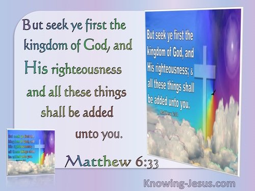 Seeking things above-Matthew 6-33